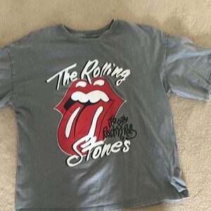Zara kids Gray and Red Rolling Stones Tee Short Sleeve